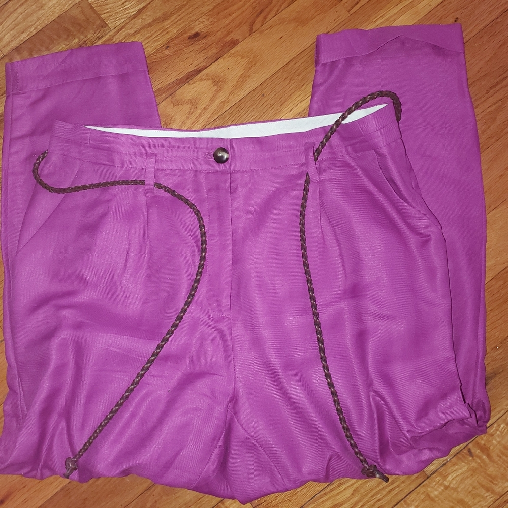 Victoria Secret Crop Linen Slacks 8 NEW